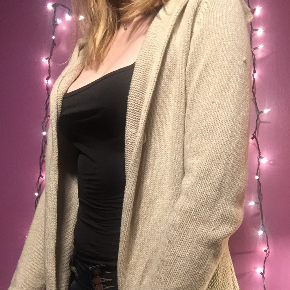 Knit Beige Cardigan
